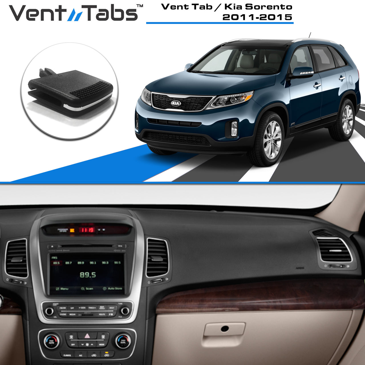 VentTabs / Kia Sorento 2011-2015 to repair A/C Air vents