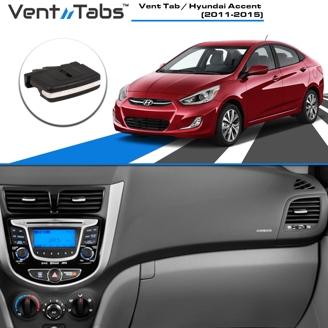 VentTabs / Hyundai Accent (2011-2015) for AC Air Vent repair
