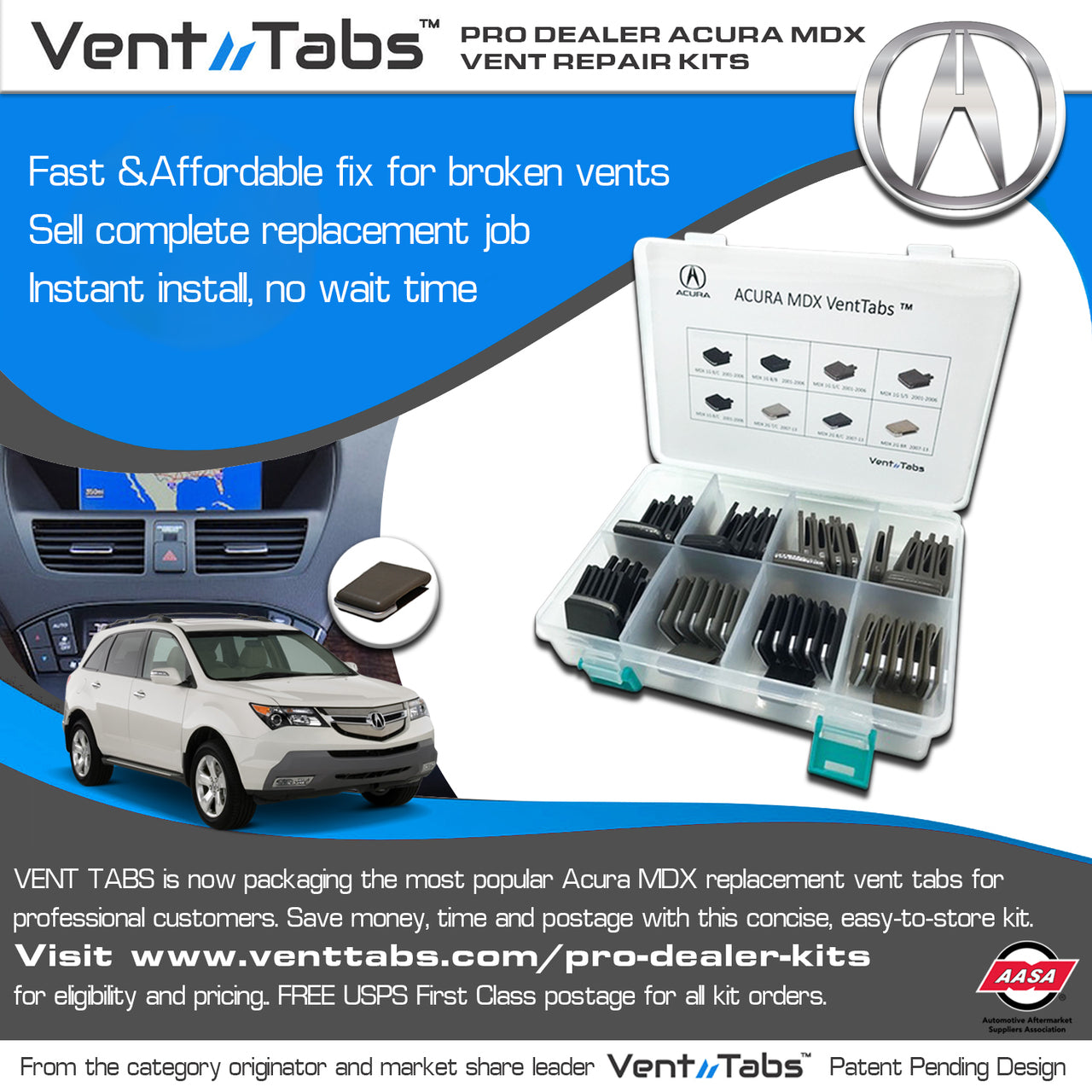 VentTabs ACURA MDX Pro Dealer Kit