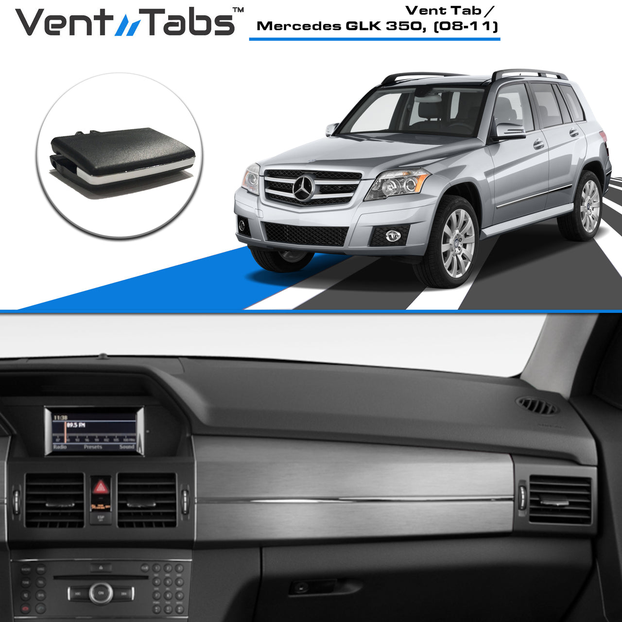 VentTabs / Mercedes GLK 350( X204), C250, C300 & C350( W204) (2008-11) for AC Vent Repair