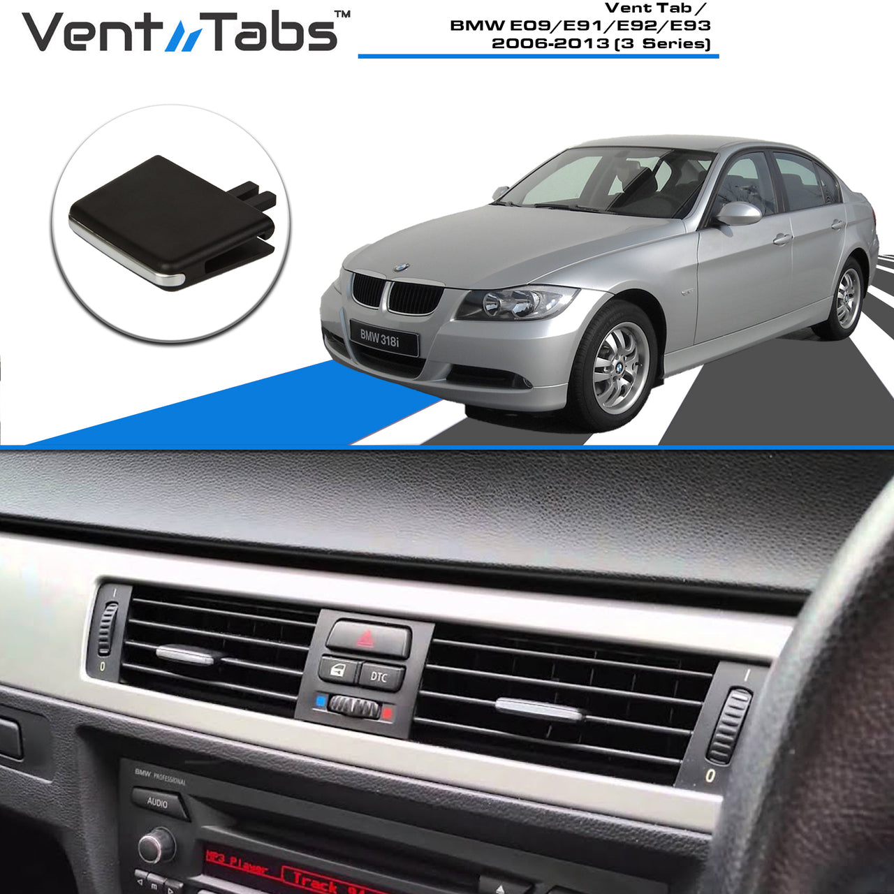 VentTabs / BMW 3 Series - E90/E91/E92/E93 2005-2013 for AC Vent repair