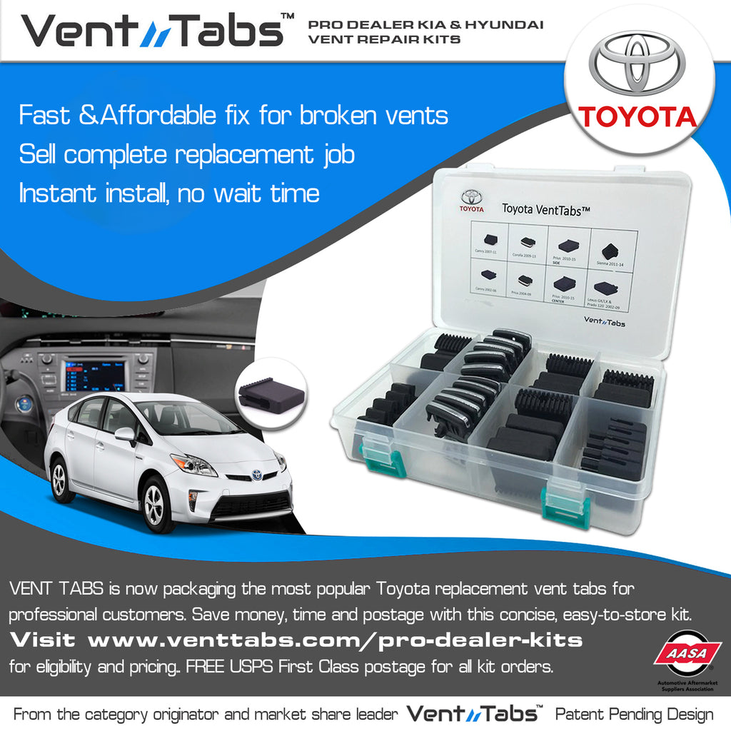 VentTabs Toyota Pro Dealer Kit