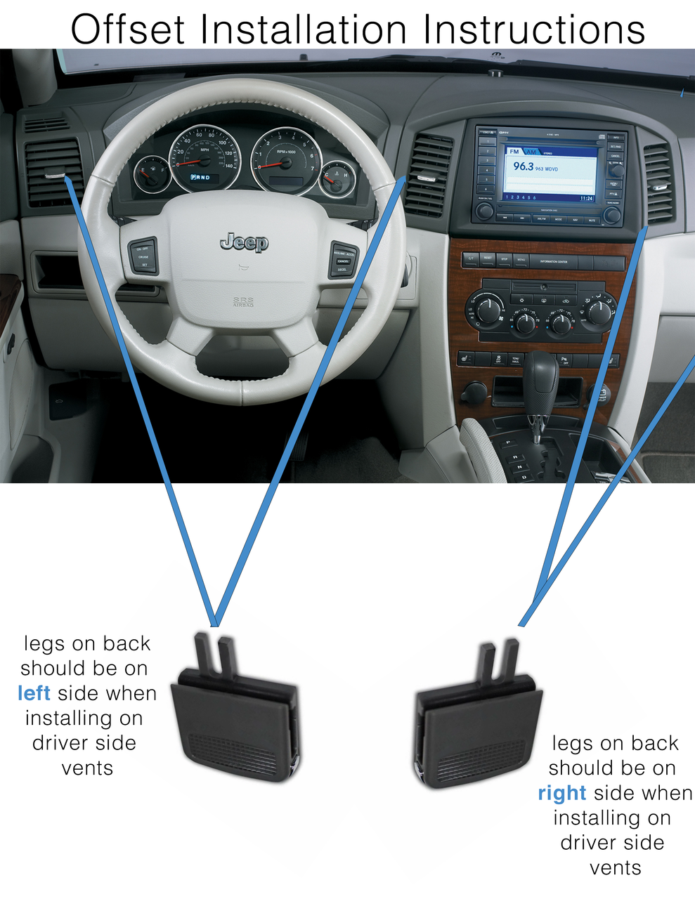 VentTabs / Kia Sorento 2011-2015 to repair A/C Air vents