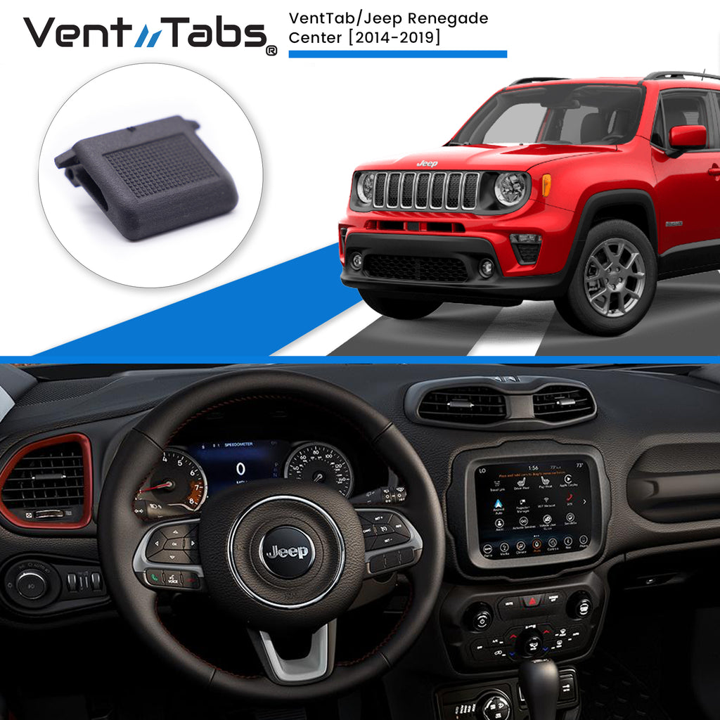 VentTabs Jeep Renegade - CENTER vents 2015-2019, to repair A/C Air vents